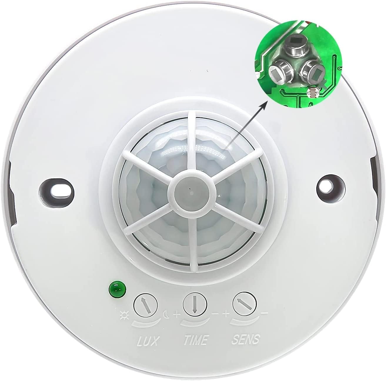 360 Degree Ceiling Occupancy Sensor PIR Motion Sensor Switch with 3 detectors,10