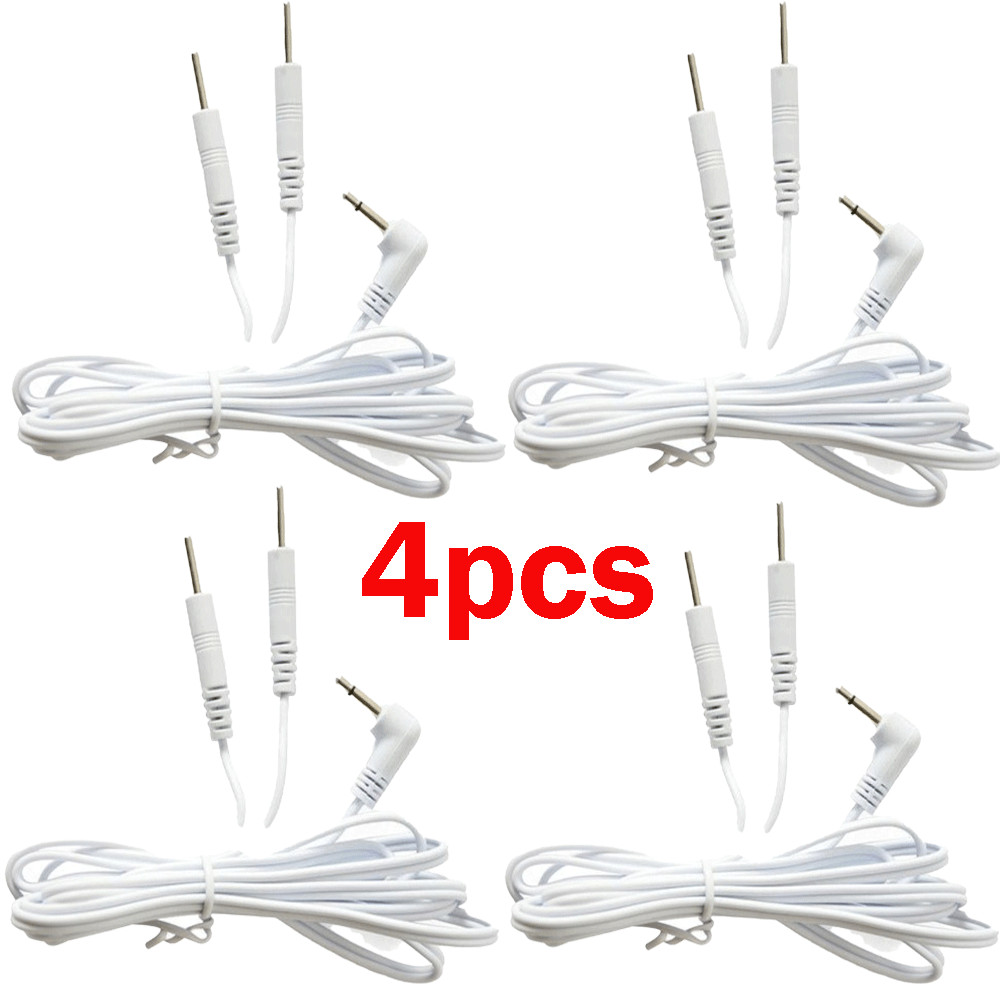 4 PCS for TENS Lead Wires - Two 2.5mm Pin Connectors New USA