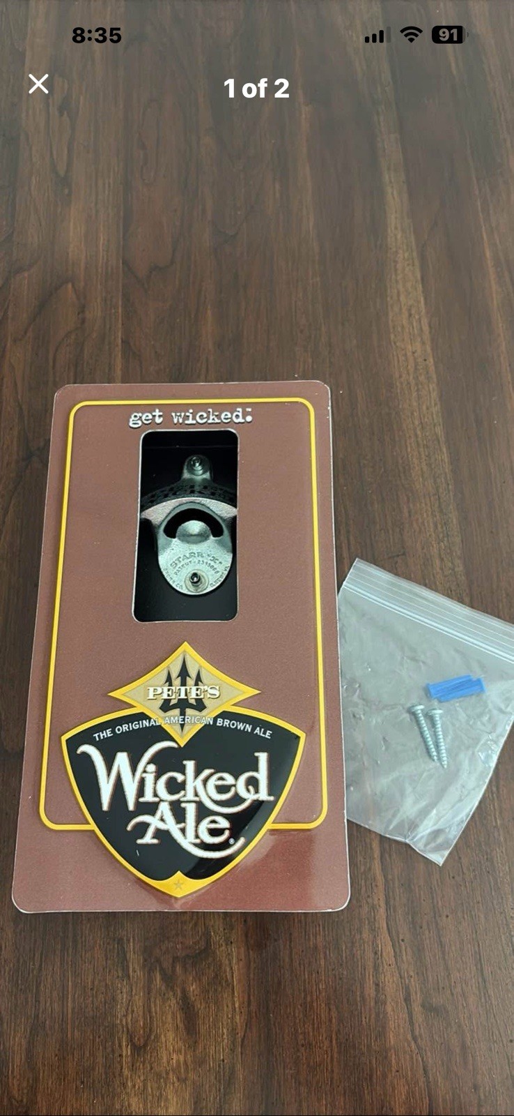 Wicked Ale Metal Wall Mountable Bottle Opener