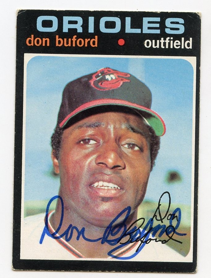 DON BUFORD Signed 1971 Topps  #29 Orioles Guaranteed Authentic KOA
