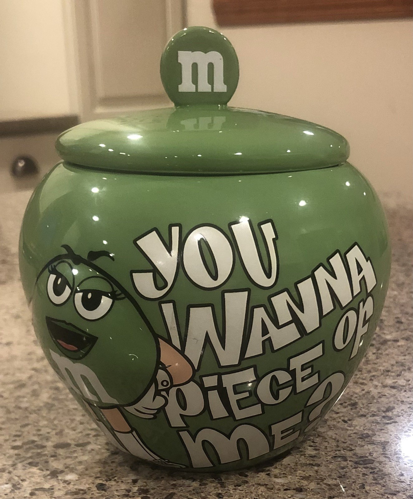 M&M’s Candy Jar Canister “You Wanna Piece Of Me?”