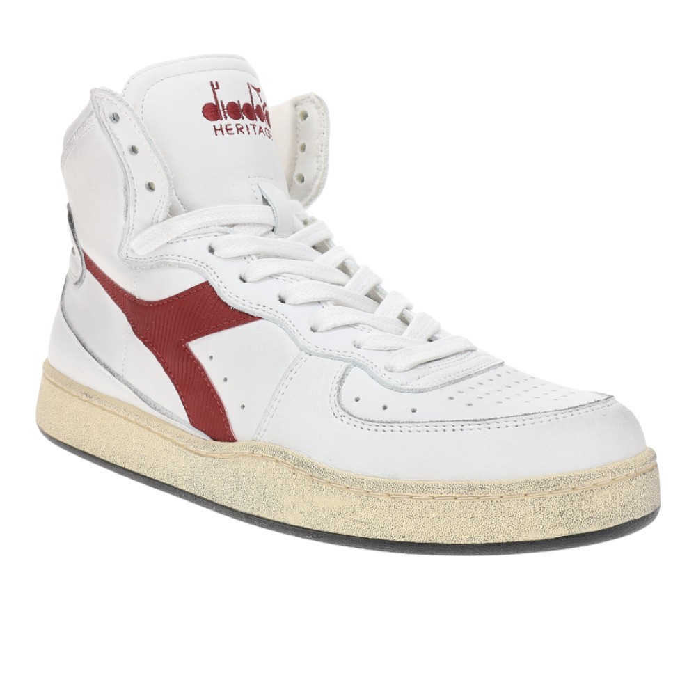 diadora Mi Basket Used High Top Mens White Sneakers Casual Shoes 158569-C7114