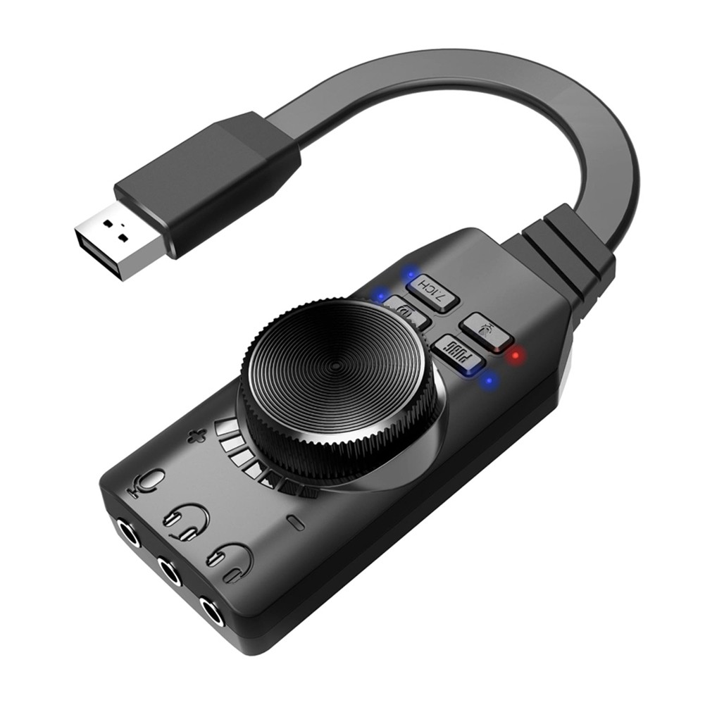 USB External Sound Card Adapter 7.1Channel USB Computer Game Sound Card 35561