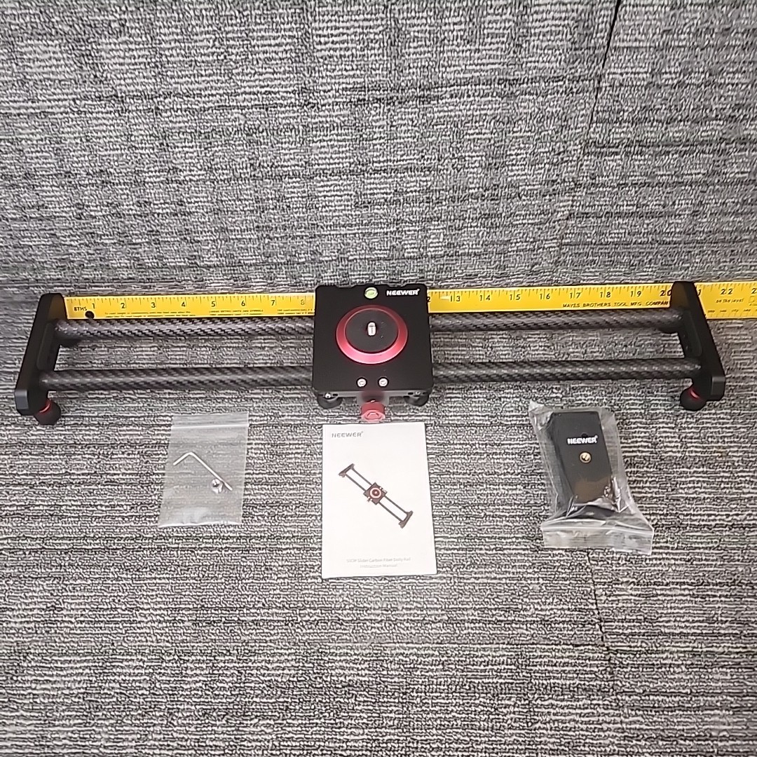 Neewer 50cm Camera Slider Carbon Fiber Dolly Rail iPhone & Android VS-CF50