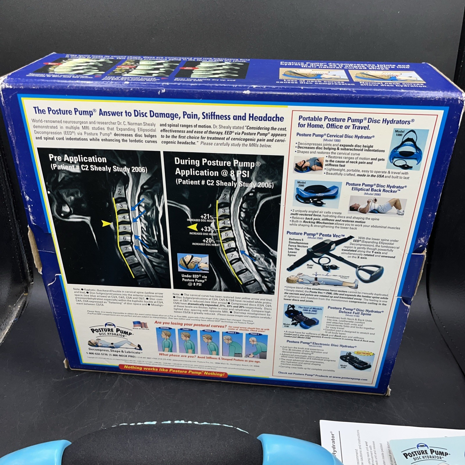 Posture Pump Professional Model 1100-SX Neck Exerciser Cervical Disc USA Made