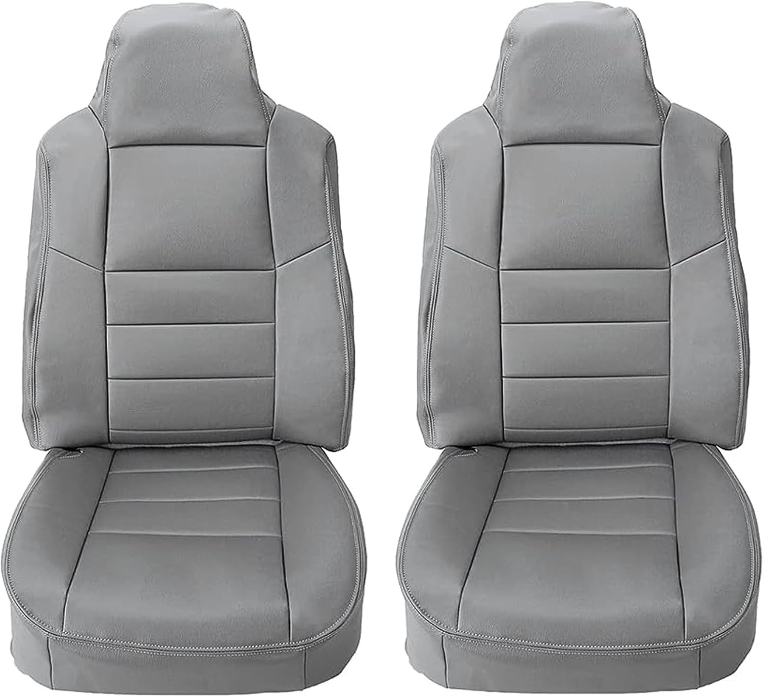 Gray Lean Back Seat Covers for 2003-2007 Ford F250 F350 Lariat XL XLT