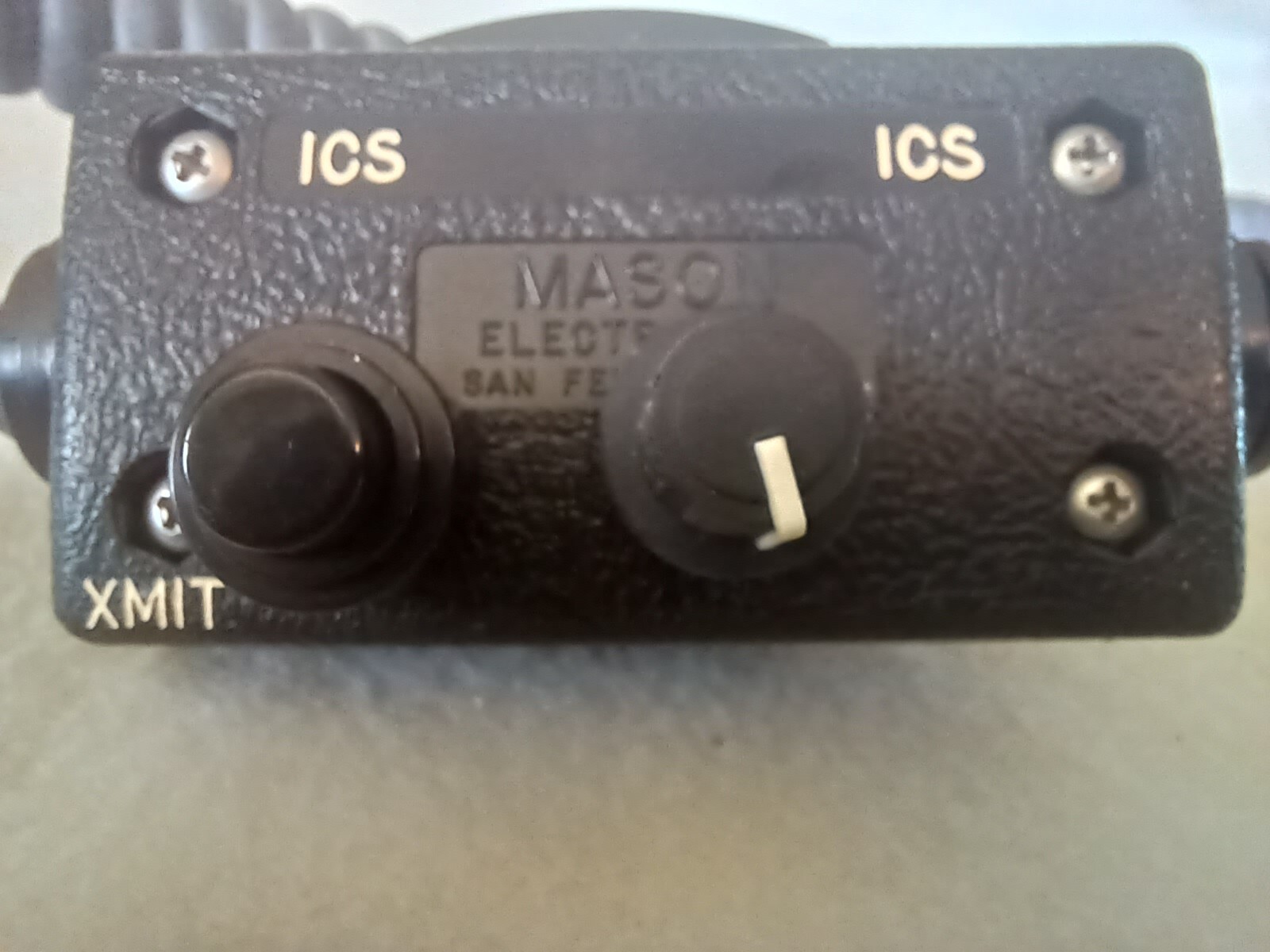 Intercom Switch & Cable Assy Mason CE394BX Black Helicopter Style Pilot & Crew