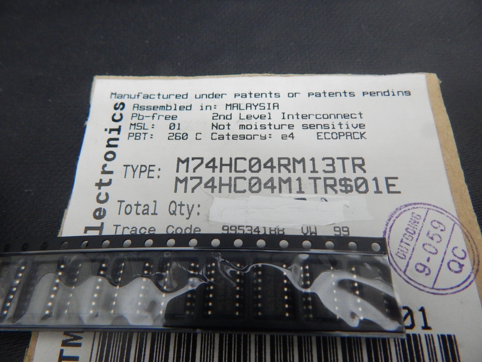 ST MICRO M74HC165M1R IC SHIFT REG 8-BIT PISO 16-SOIC - LOT OF 10 PIECES