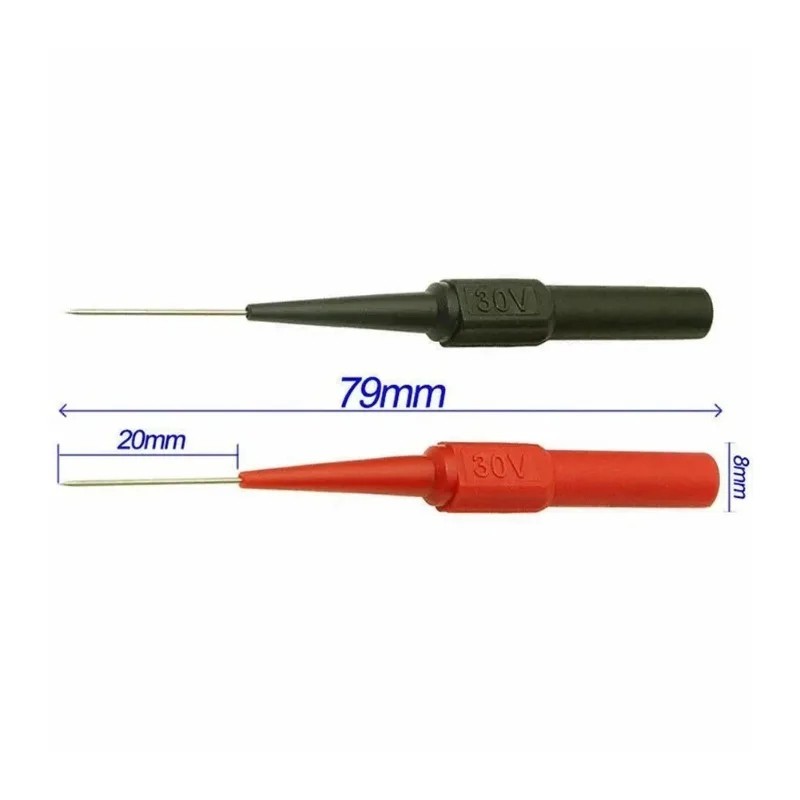 10PCS Multimeter Test Lead Probes Back Piercing Needle Automotive Kit Tool