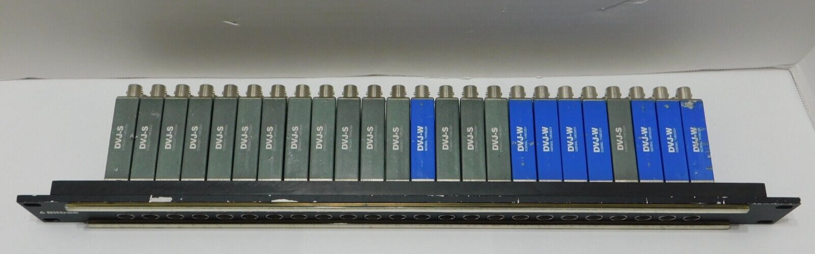 Bittree Patch Bay with 8 each DVJ-W and 16 Each DVJ-S Patchbay Panel Mount