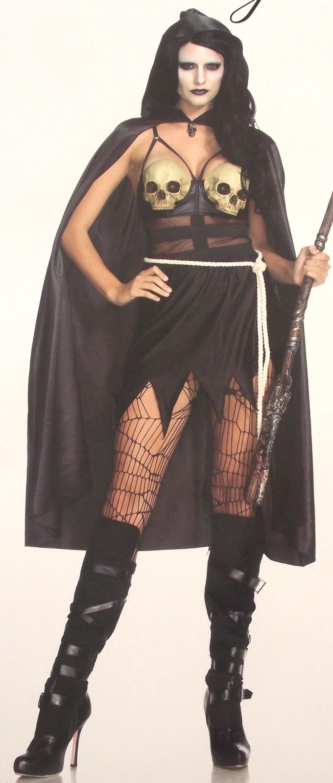 Leg Avenue Death Dealer Small Sexy Halloween Costume Cosplay 85444 Dress Cape