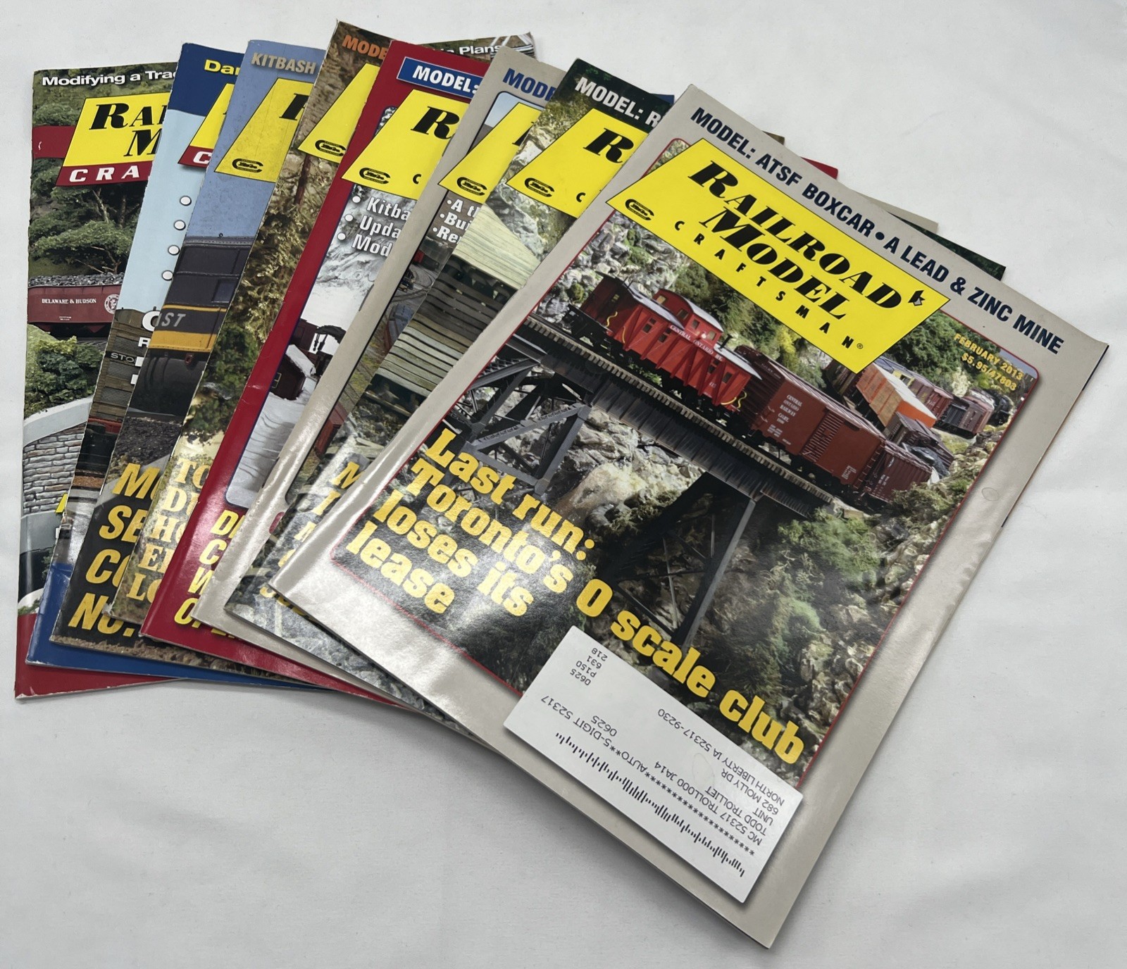 Railroad Model Craftsman Magazine Lot of 8 Model Train Magazines 2013 - 2015