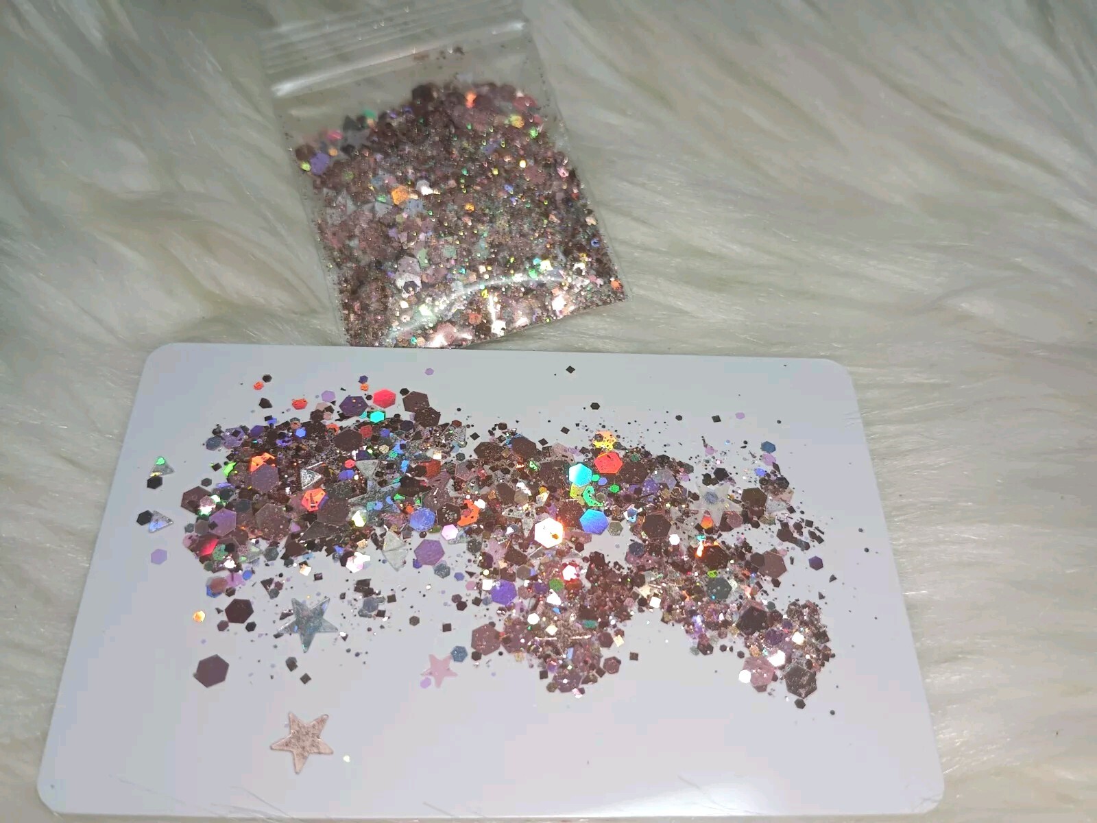 glitter mix, handmade, PINK, 1 TEASPOON, new, limited edition, free gift