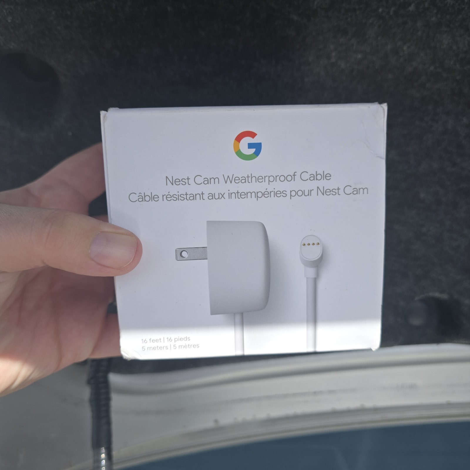 Google Nest Cam Weatherproof Cable for Nest Cam 16 feet- New and sealed