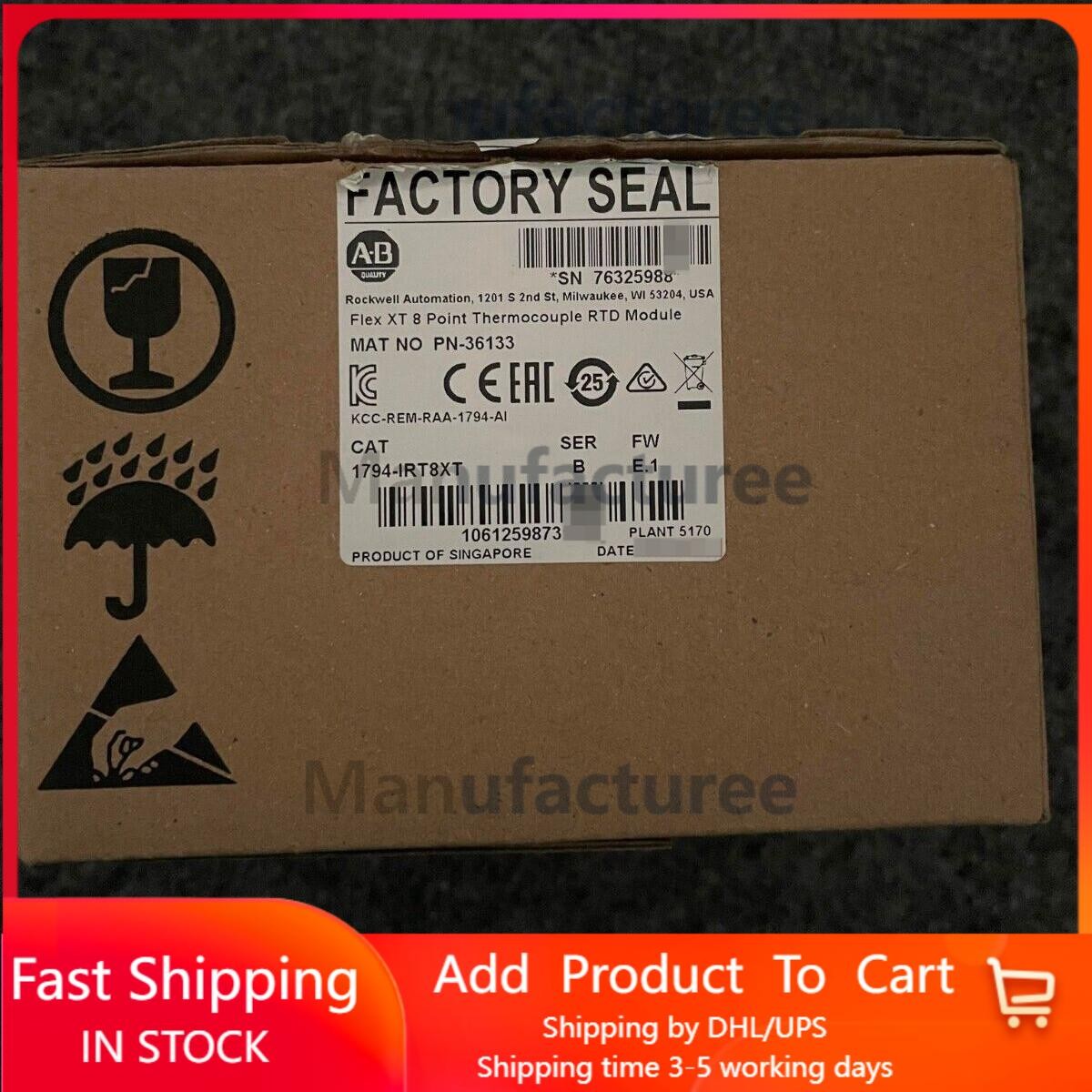 NEW SEALED AB 1794-IRT8XT Thermocouple RTD Flex I/O Fast Shipping US Free Tax