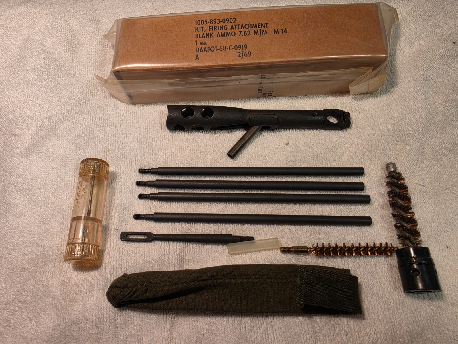USGI .308 7.62 .30 Caliber Buttstock Cleaning Kit - 1967 - BFA - 1969 Vietnam