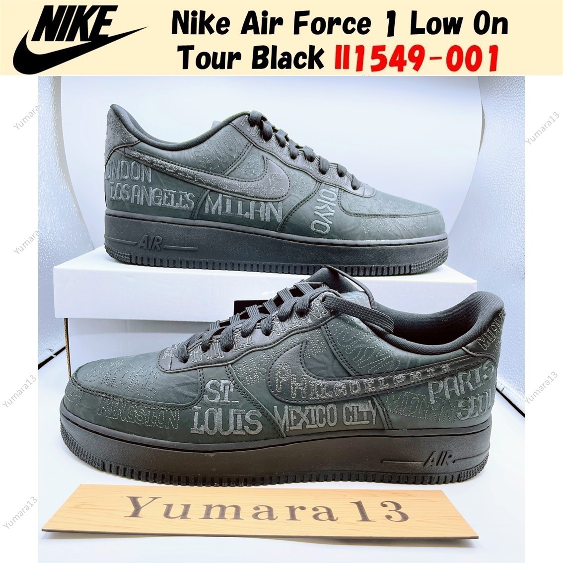 Nike Air Force 1 Low On Tour Black II1549-001 Men's Size