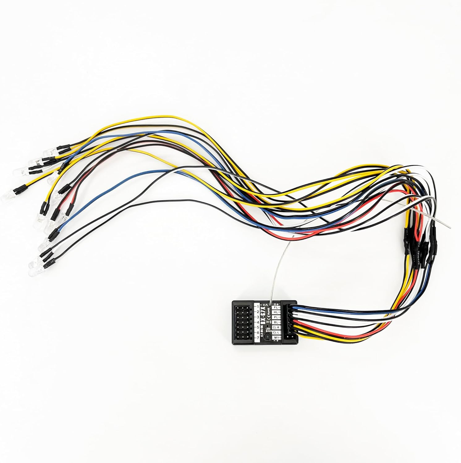 7 Channels RC Transmitter with Receiver Built-In Light Control System and 12LED