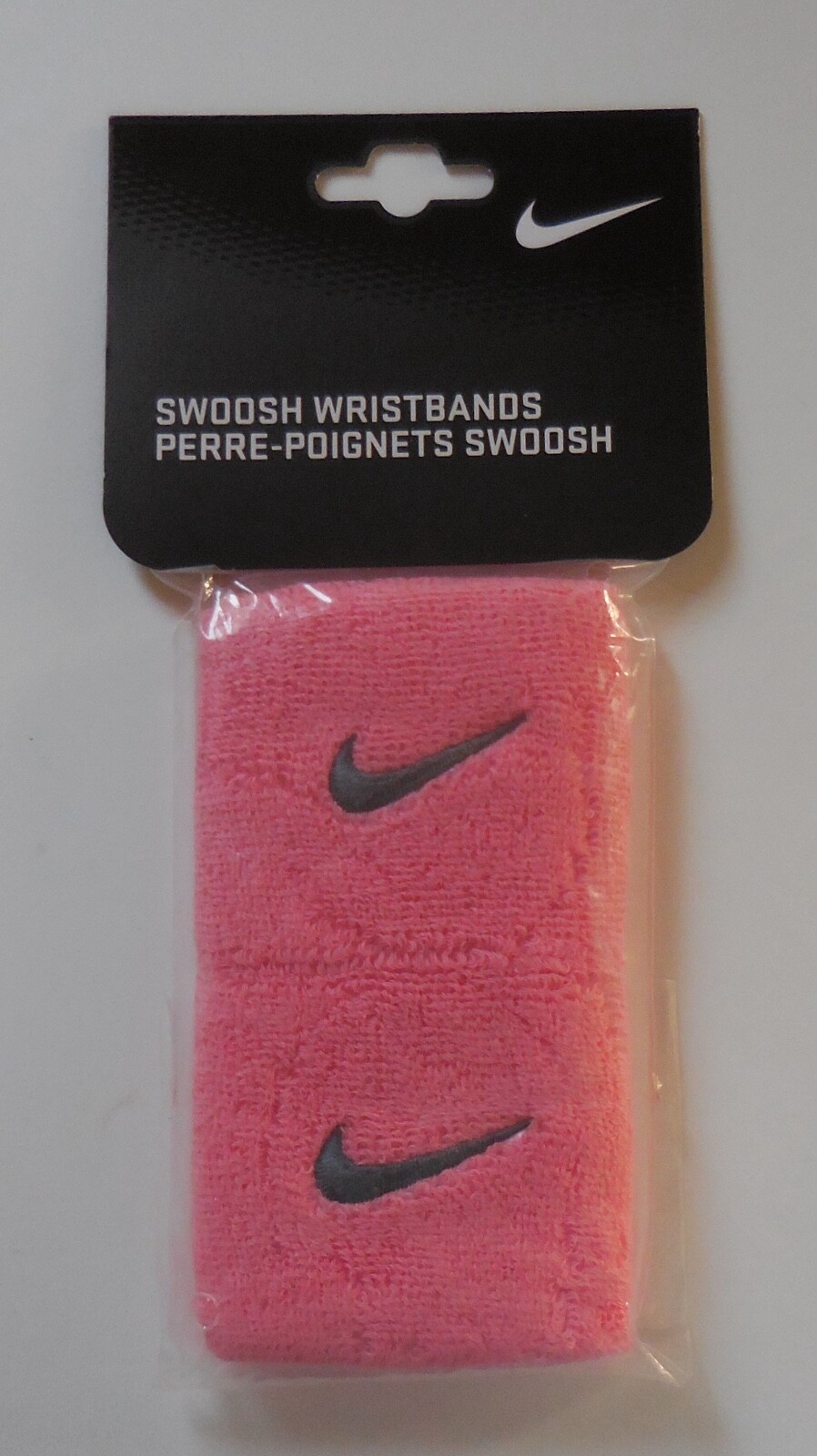 Nike Swoosh Tennis Wristbands Adult Unisex Bright Melon/Cool Grey One Pair