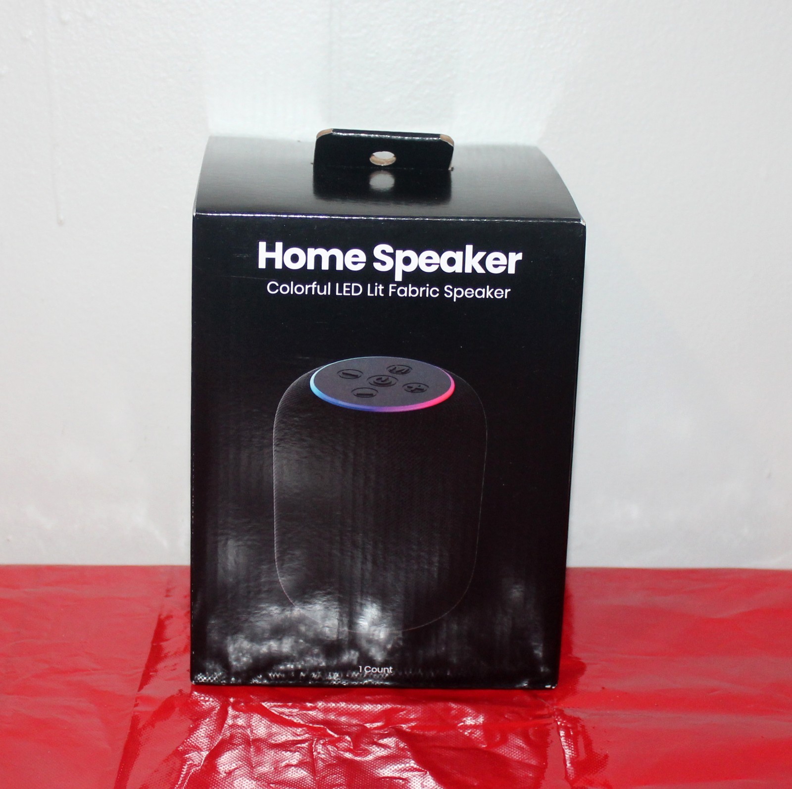 GEMS Wireless Home Speaker - Black Bluetooth Capable Carrying Strap Light Up NEW