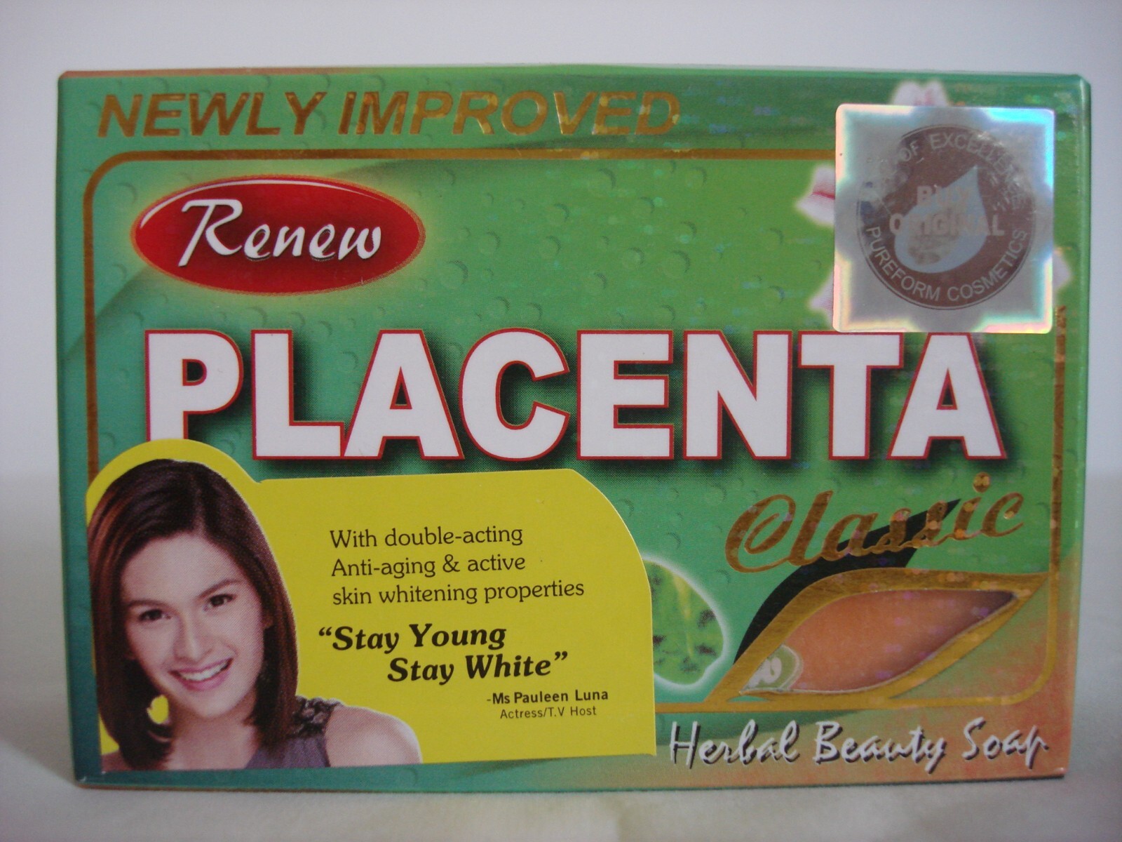 RENEW PLACENTA CLASSIC HERBAL BEAUTY SOAP 135 GRAMS