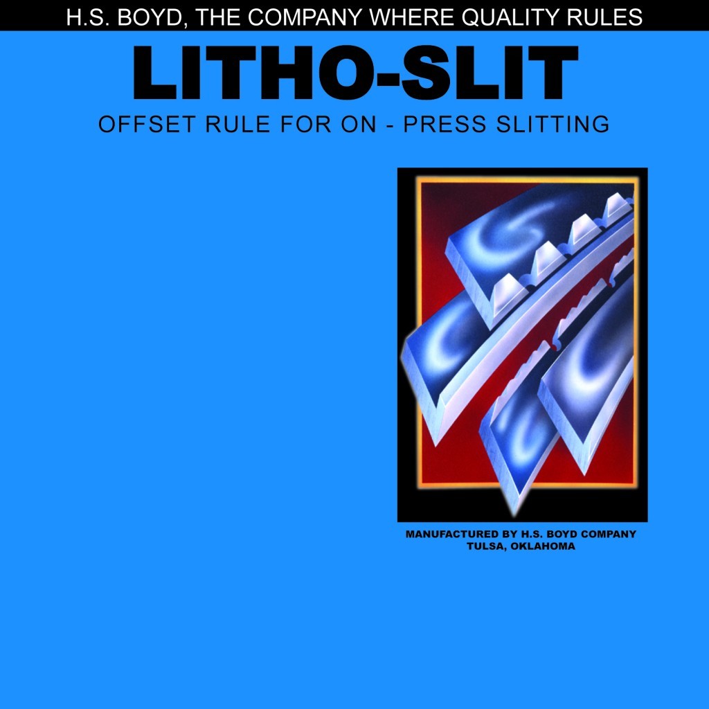HS BOYD Litho Slit #829 For Card 10ft Roll Press Slitting Bindery Supplies