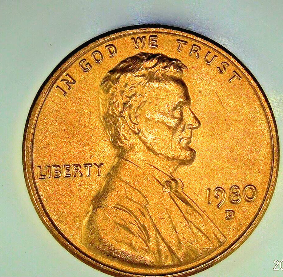 1980 D Lincoln Memorial Penny Error (DDO) (DDR) (D/D)