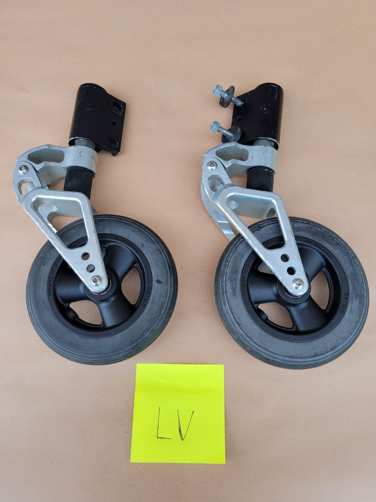 Frog Legs Front Suspension Forks For Wheelchair W/ Caster Wheels Off A Quickie