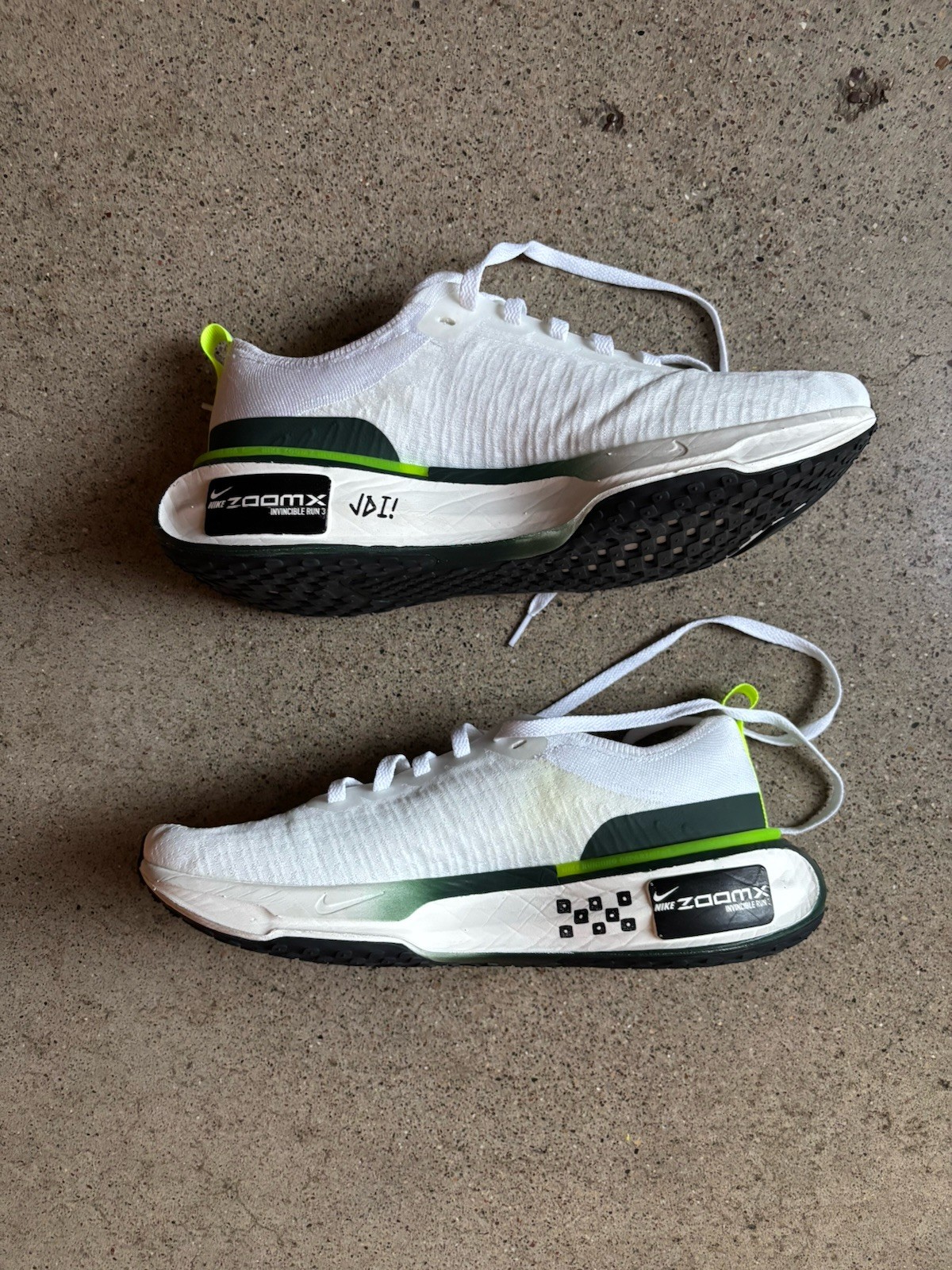 Nike ZoomX Invincible Run Flyknit 3 Men’s Size 12 FZ4018-100 Dr Scholls Insoles