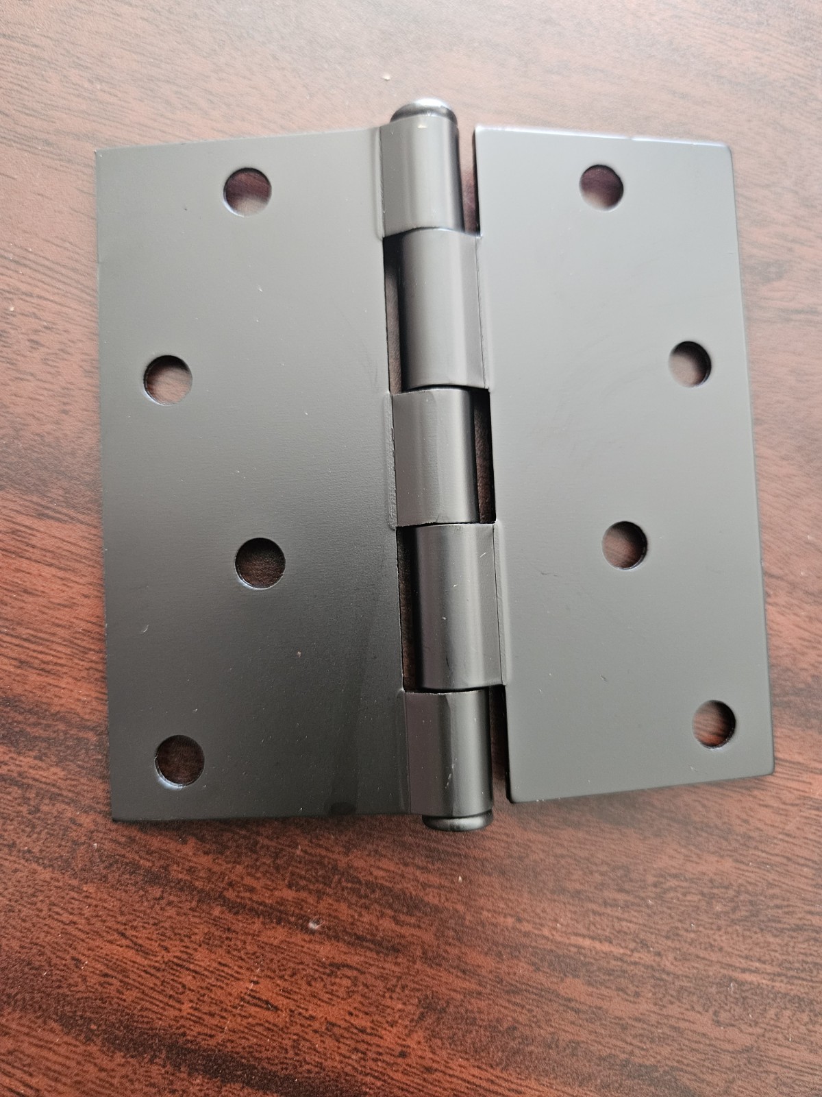 4" Door Hinge with Square Corner in Matte Black (48-Pack)