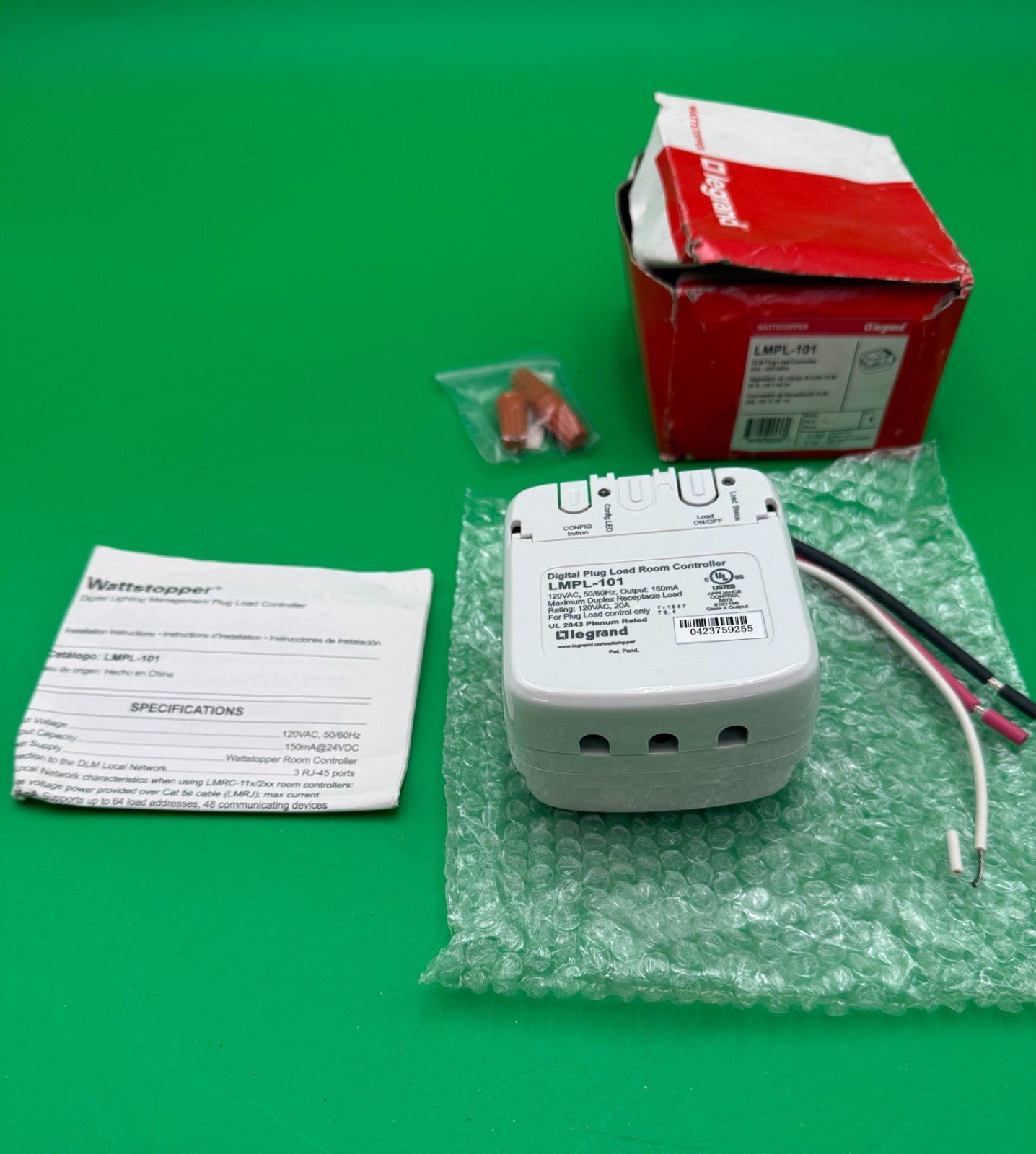 Wattstopper Legrand LMPL-101 DLM Digital Plug Load Controller 20A 120V 60Hz