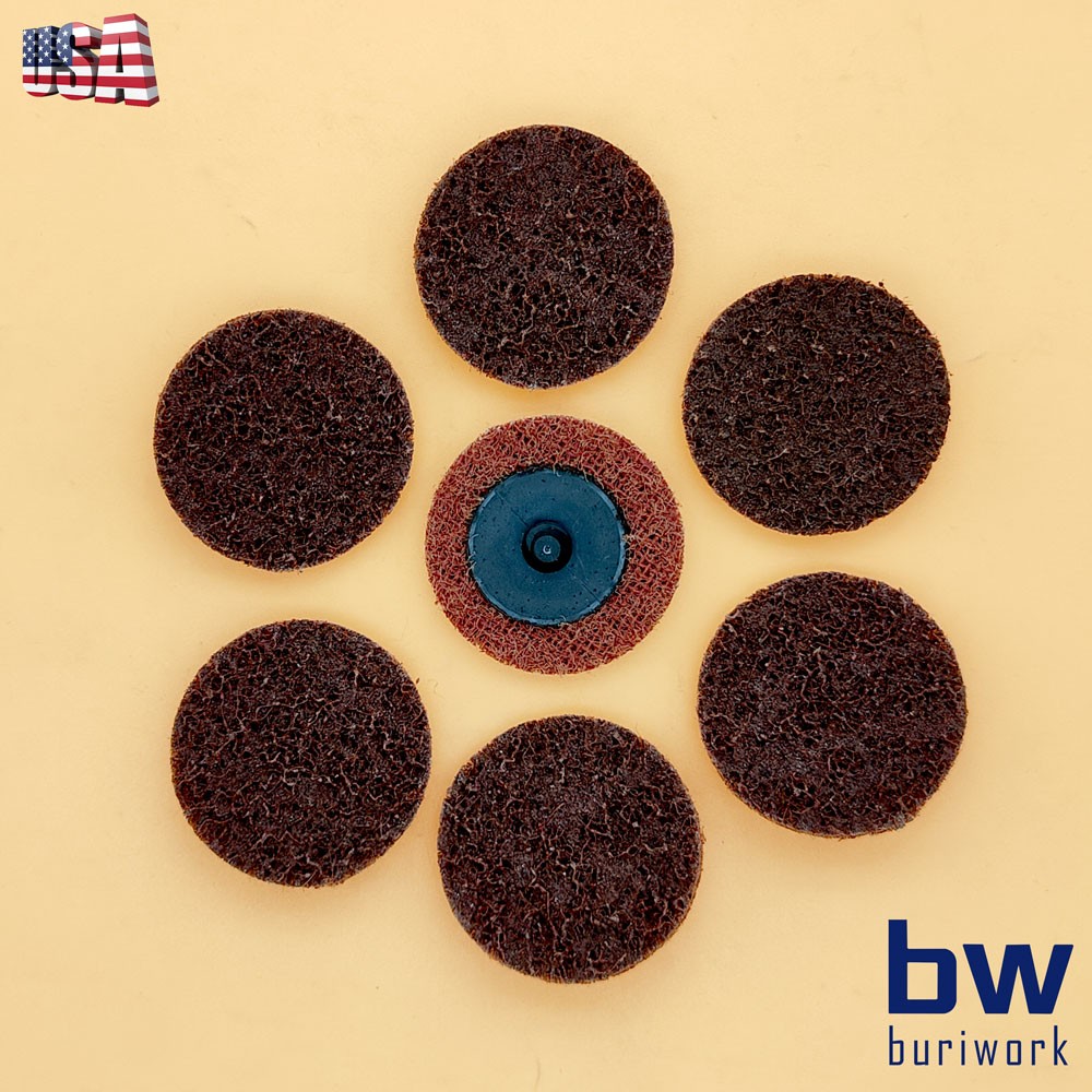 50 PCS 2 Inch Maroon Quick Change Surface Prep Pads Conditioning Discs