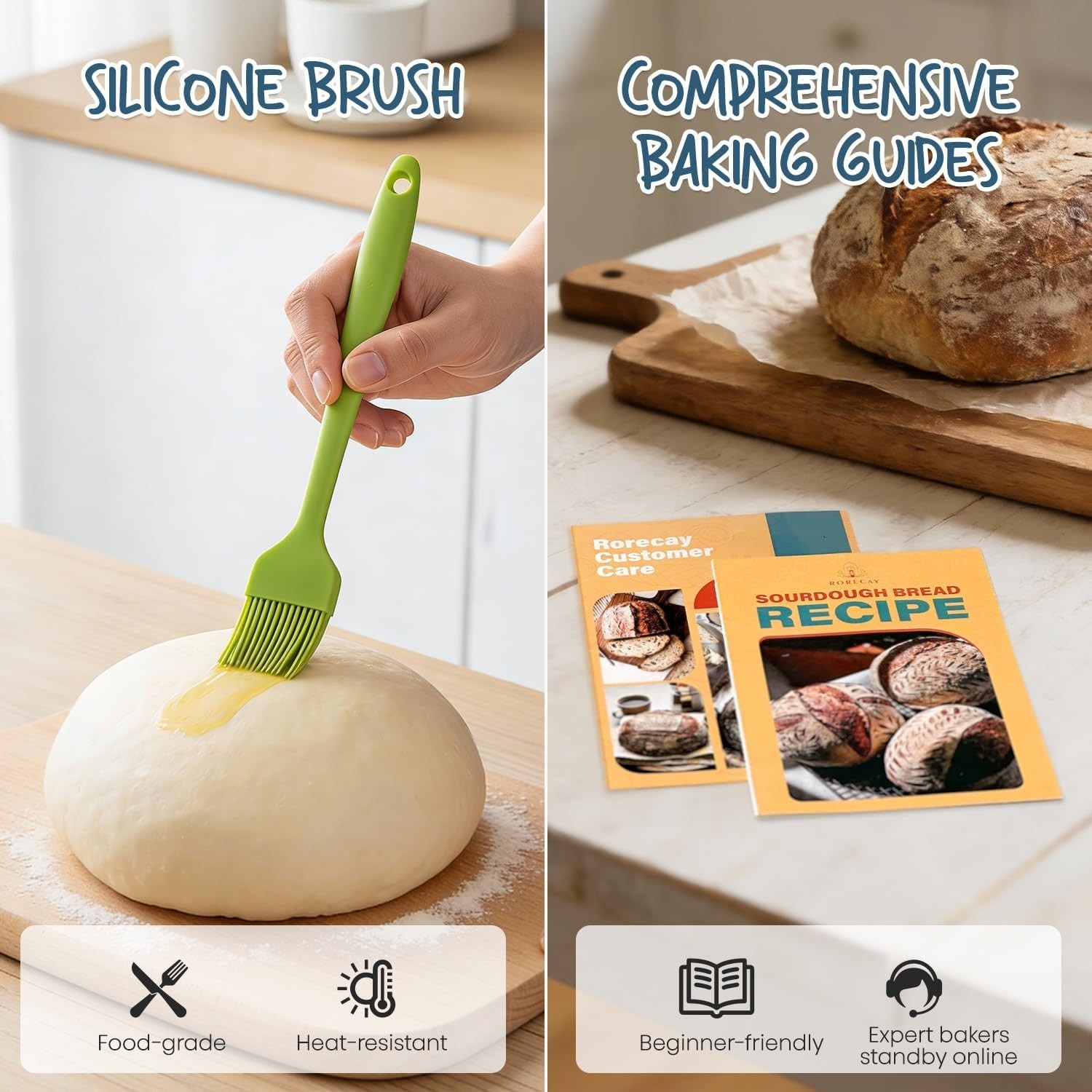 Professional Sourdough Starter Kit with Washable Linen & Essential Tools