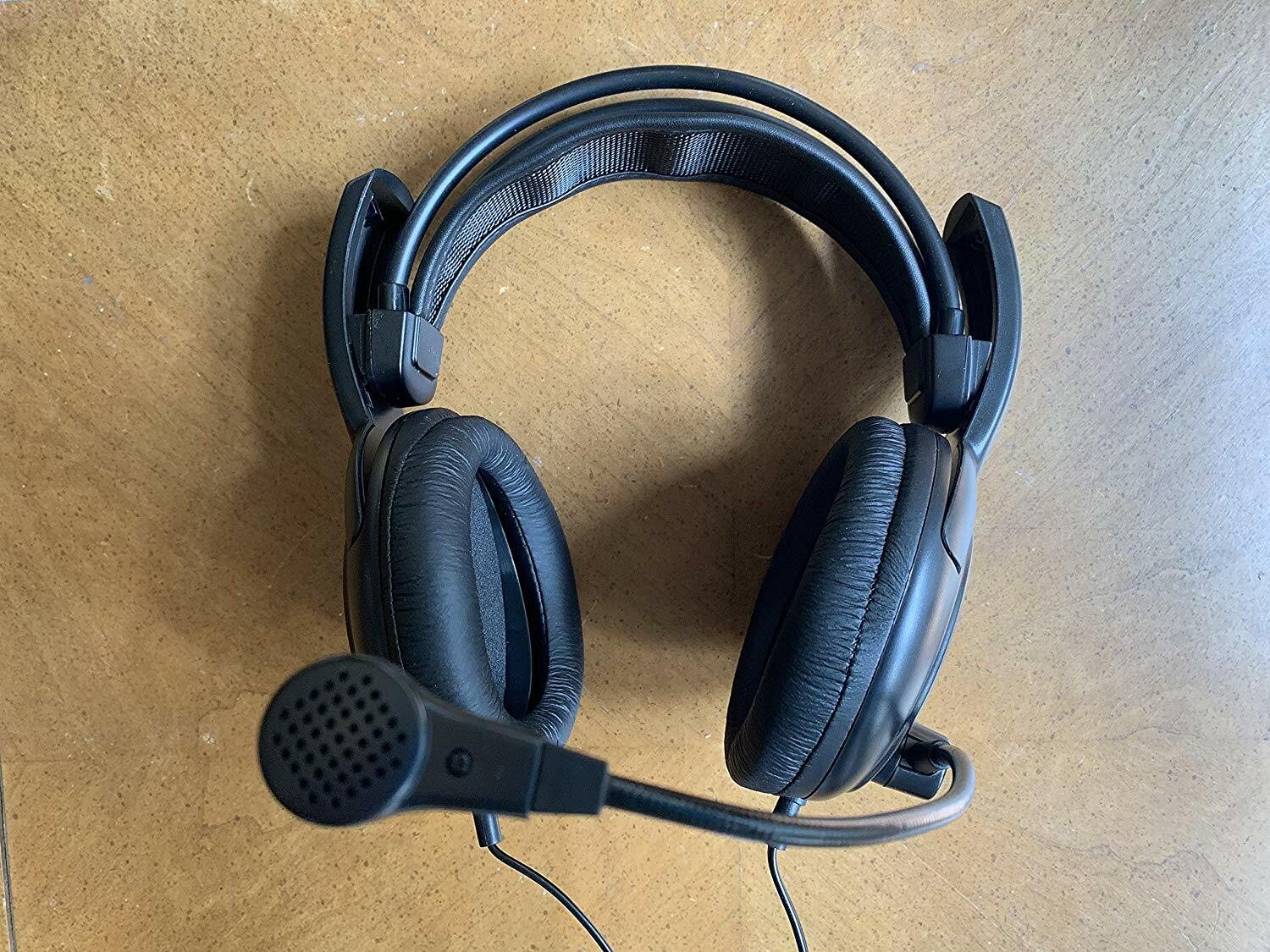 Clearcom Double Muff headphones 4/5-pin XLR RTS BTR STEREO! headset