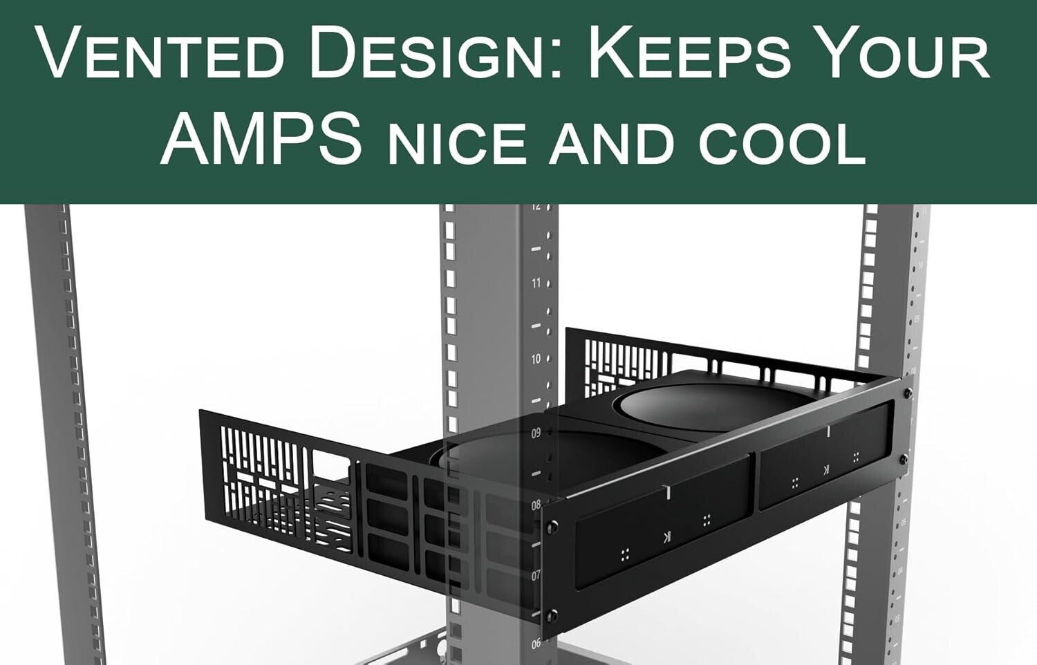 ynVISION.DESIGN Rack Shelf Compatible with SONOS AMP | Rack Mountable 2 Pack