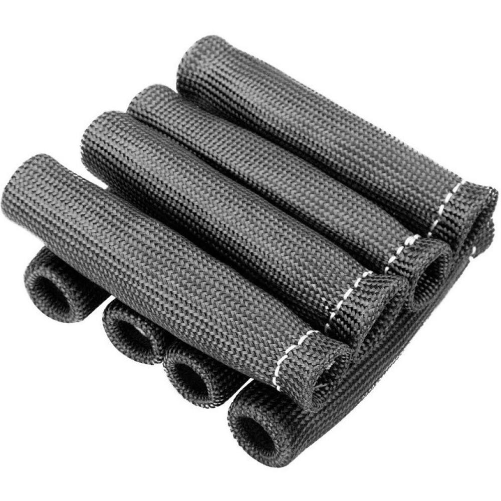 8pcs 1200° SPARK PLUG WIRE BOOTS HEAT SHIELD PROTECTOR SLEEVE for SBC BBC
