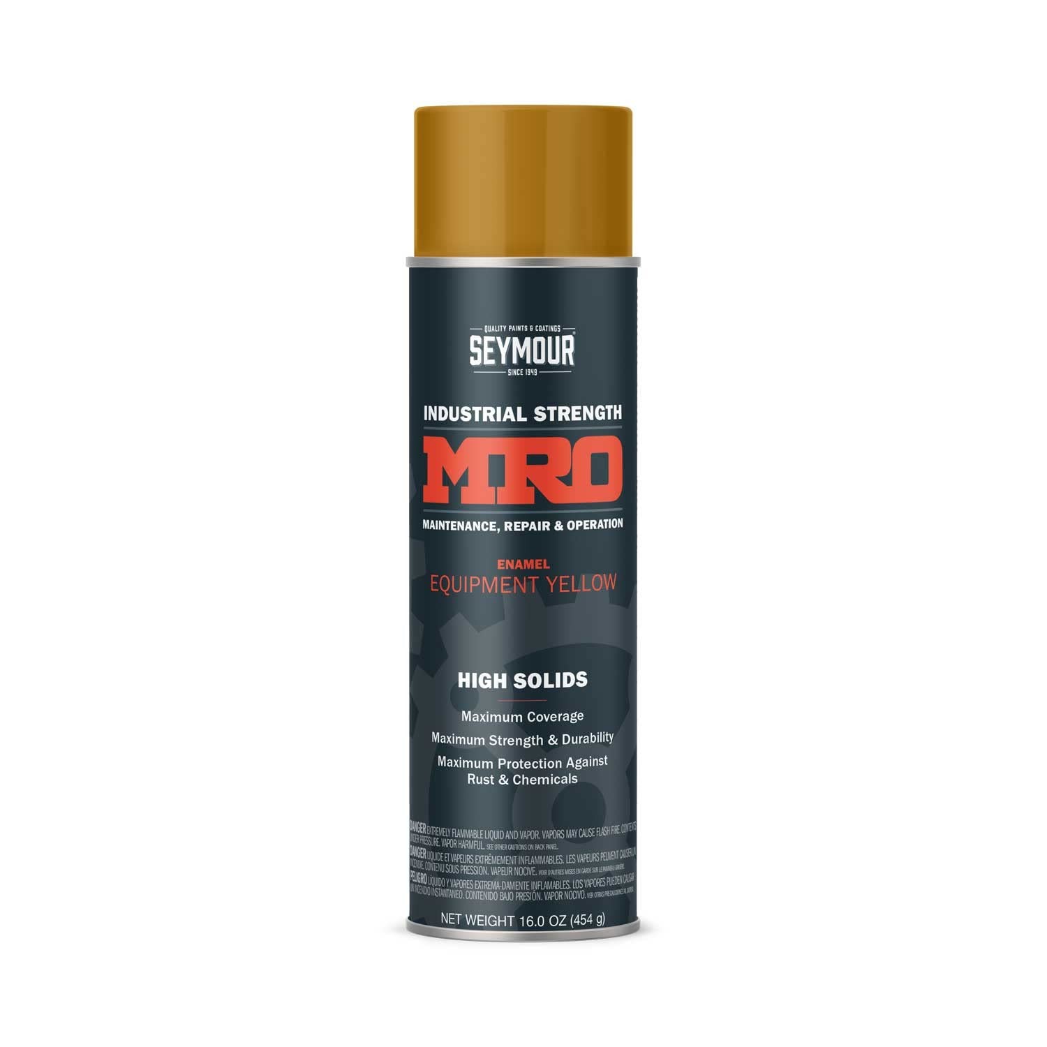 SEYMOUR 6201443 Industrial MRO High Solids Spray Paint, Equipment Yellow 16 F...
