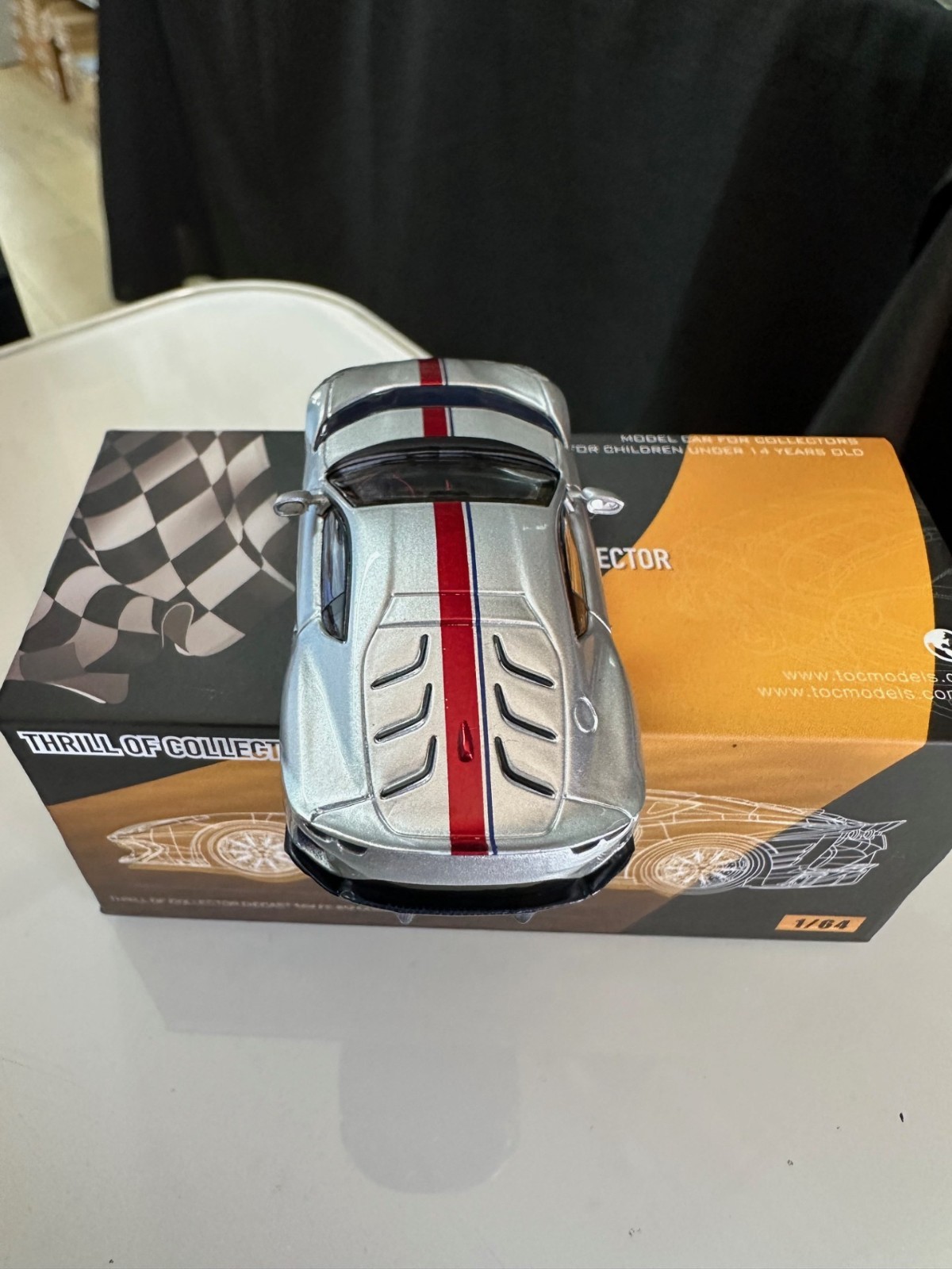 FERRARI 812 COMPETIZIONE SANU SILVER 1/64 DIECAST CAR BY THRILL OF COLLECTOR TOC