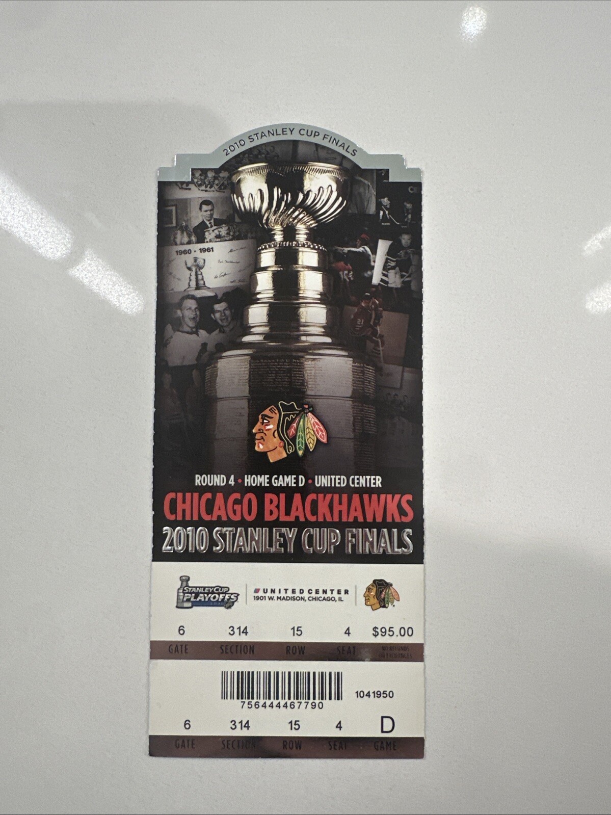 2010 Stanley Cup Finals Chicago Blackhawks Game 7 Ticket