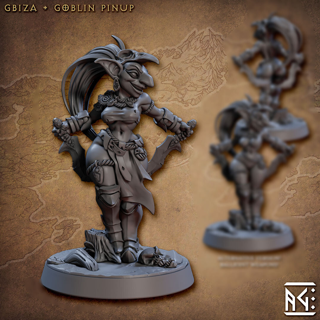 Goblin Rogue - PinUp - Artisan Guild Fantasy D&D Miniature