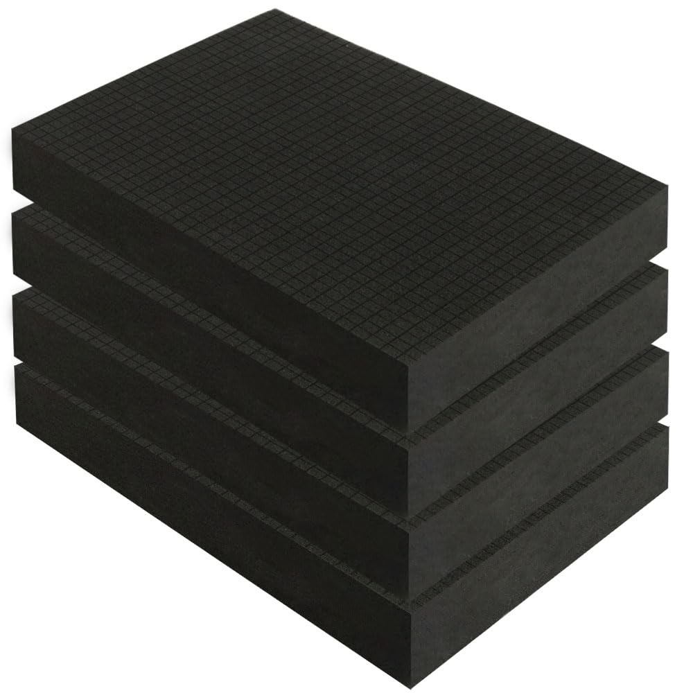 4 PCS 16x12x2 Inch Pick And Pluck Foam Inserts High Density Polyurethane Padding