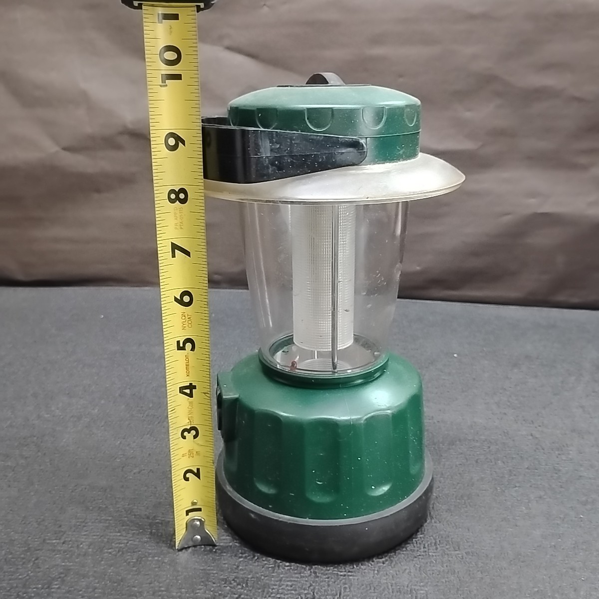 10" Green Plastic LED Rechargable Light camping Flashlight Lantern