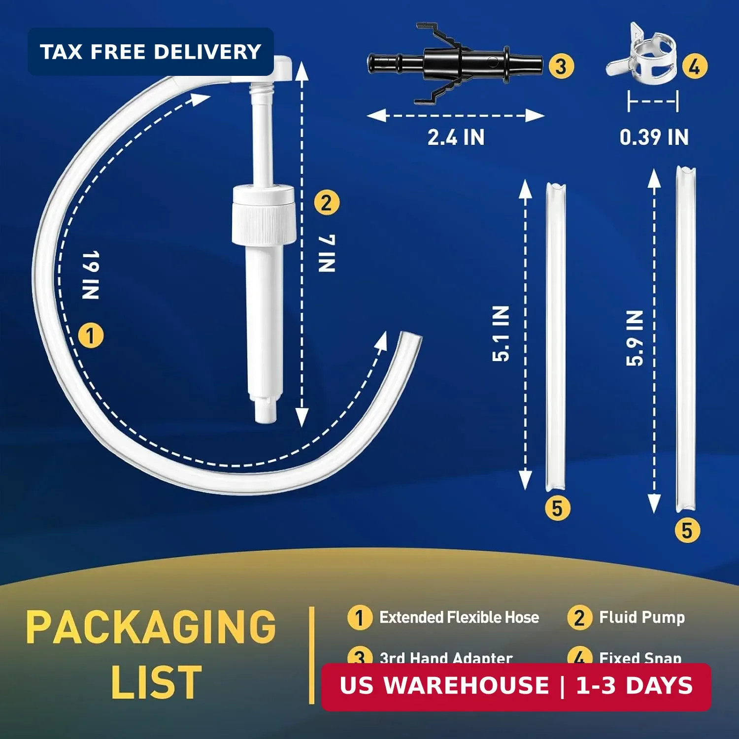 Fluid Pump for Standard Quart Bottles, 8cc Per Stroke, Premium Fluid Transfer Pu