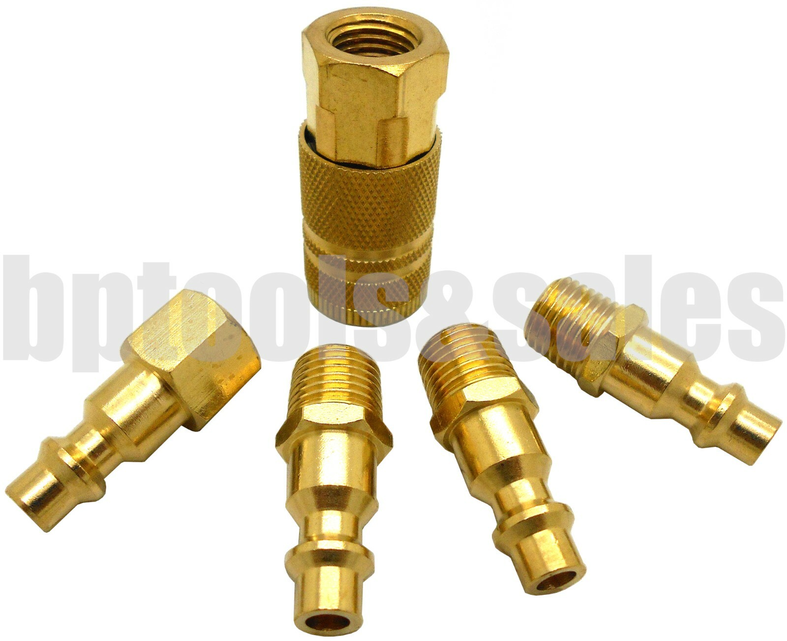 5 Pc Brass Coupler Quick Connect Coupler Set Air Compressor Hose NEW