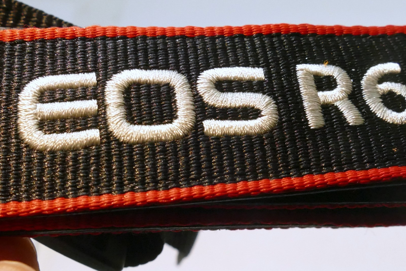 Canon EOS R6 Camera Neck Shoulder Strap Canvas Black/Red - Genuine OEM