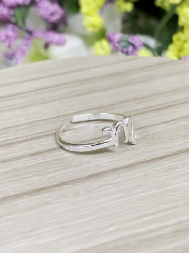 Women's Solid Metal Adjustable Unique Style Toe Ring White Gold Plated Silver