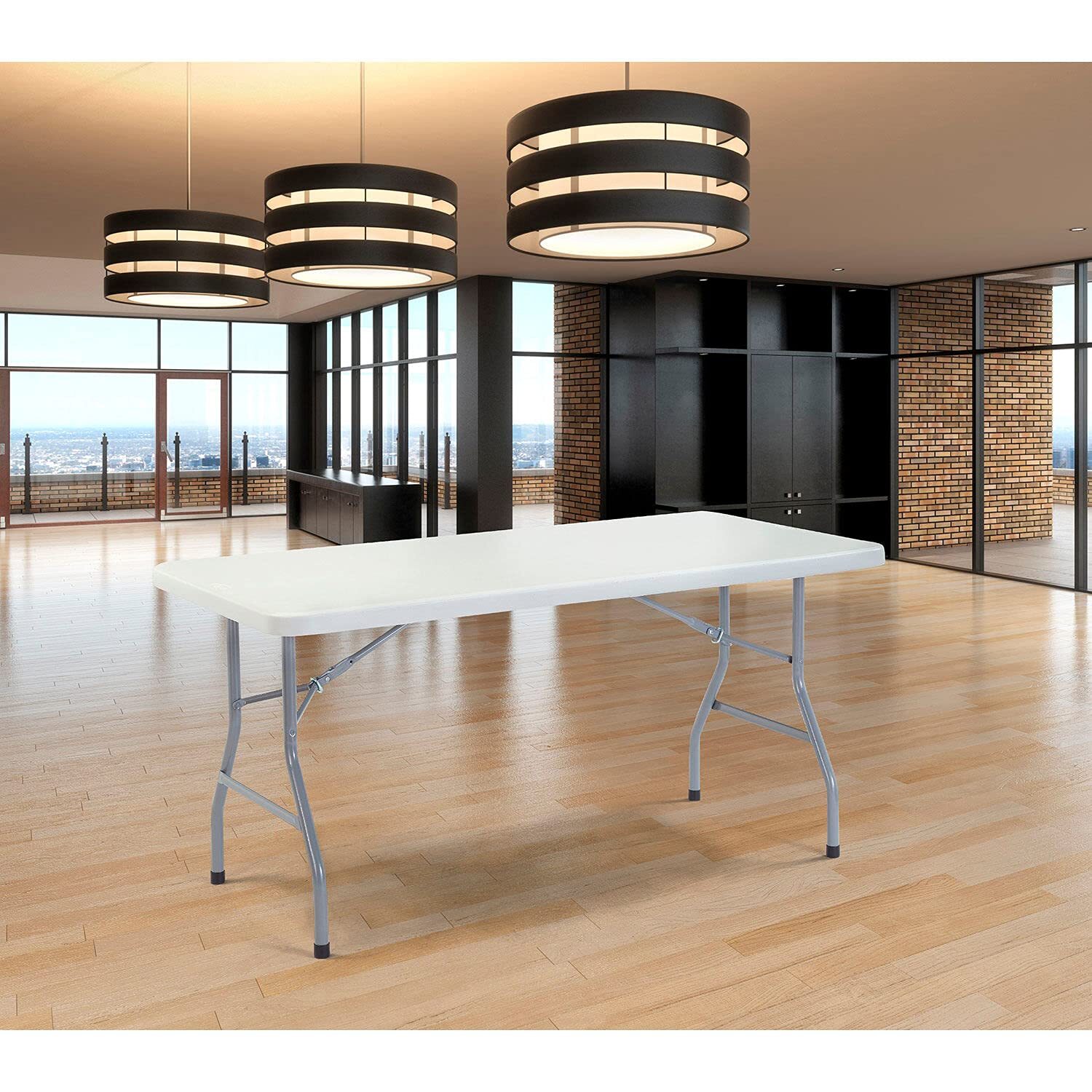 Global Industrial Plastic Folding Table 60" x 30" White