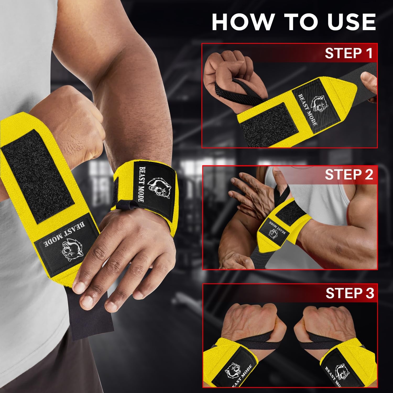 Weightlifting Wrist Wraps with Thumb Loop 18" HeavyDuty Support for