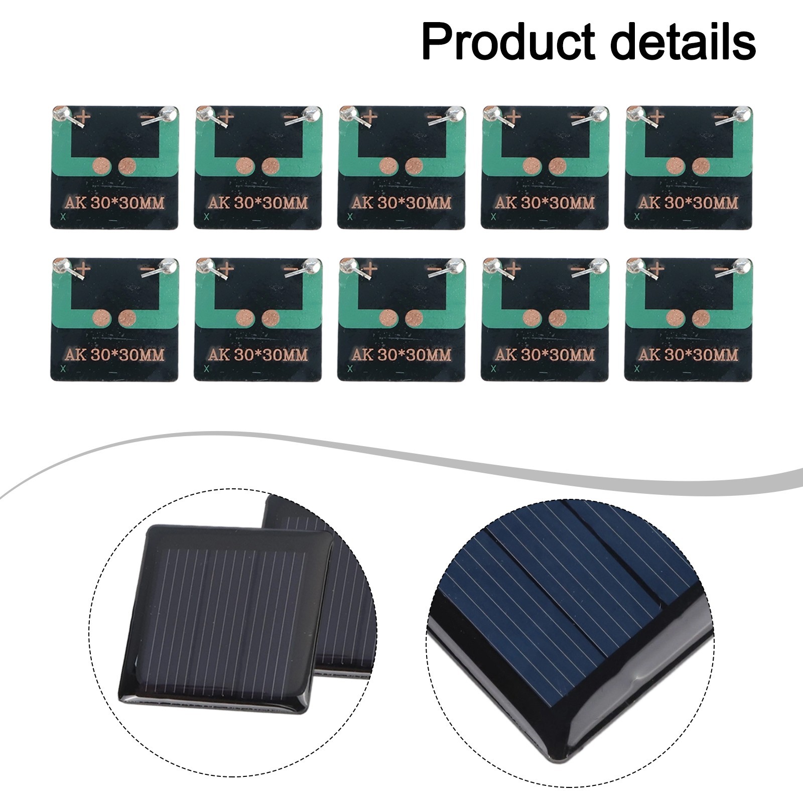 Solar Panel Cells Pack of 10 Suitable for Small Solar Systems and Projects