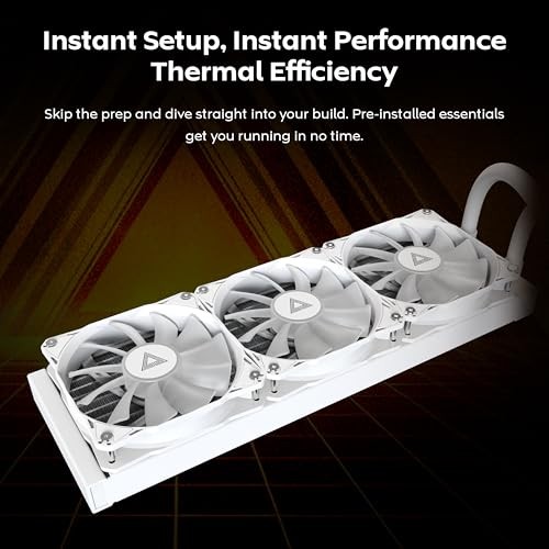 MONTECH LightFlow ARGB 360 CPU Liquid Cooler, 360mm AIO with Infinity Mirror Des